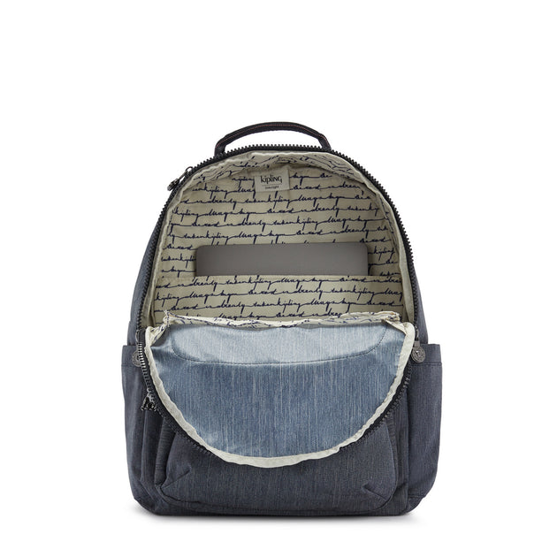 Kipling discount denim backpack