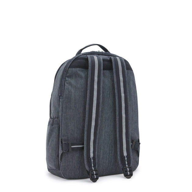 KIPLING Large backpack with laptop compartment Unisex Marine Navy Se