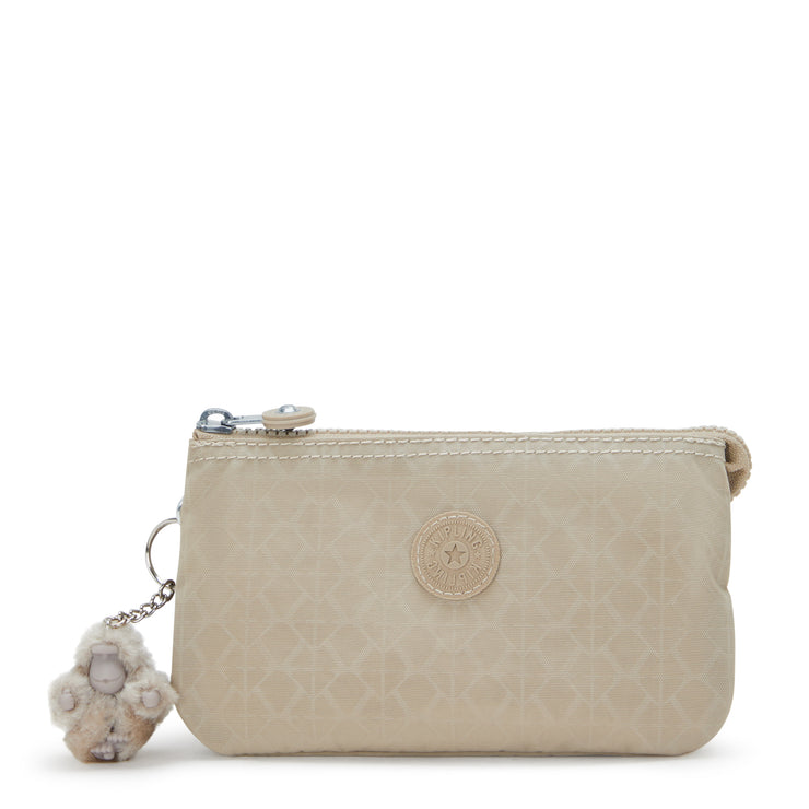 KIPLING Large purse Female Signature Beige Embossed Creativity L 13093-96A