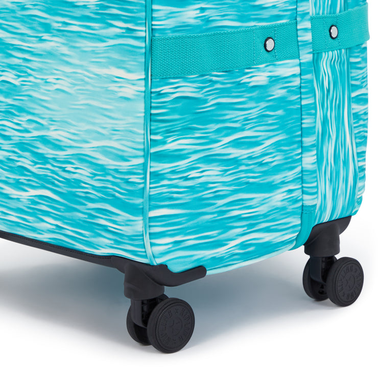 Kipling Large Wheeled Luggage Female Aqua Pool Spontaneous L