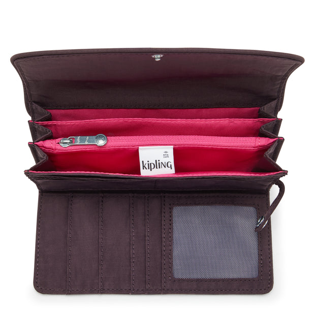 KIPLING Large Wallet Female Ultimate Plum Money Land I4191-67U