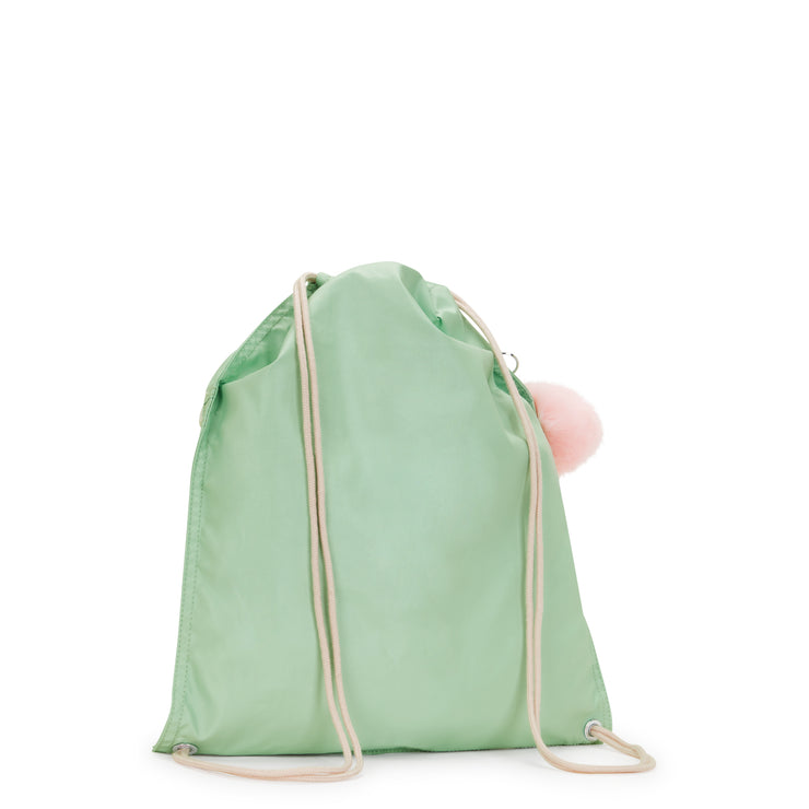 KIPLING Medium backpack (with drawstring) Female Soft Green Met Supertaboo  -  I4786-5KY