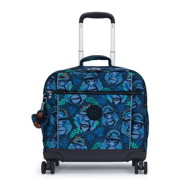 KIPLING Large wheeled bag Unisex Blue Monkey Fun New Storia