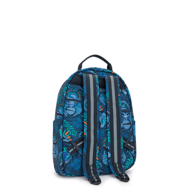 KIPLING Small Backpack (With Laptop Protection) Unisex Blue Monkey Fun Seoul S  -  I5357-8HJ