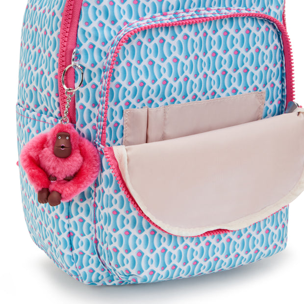 KIPLING Small Backpack (With Laptop Protection) Female Dreamy Geo C Seoul S  -  I5357-D1W