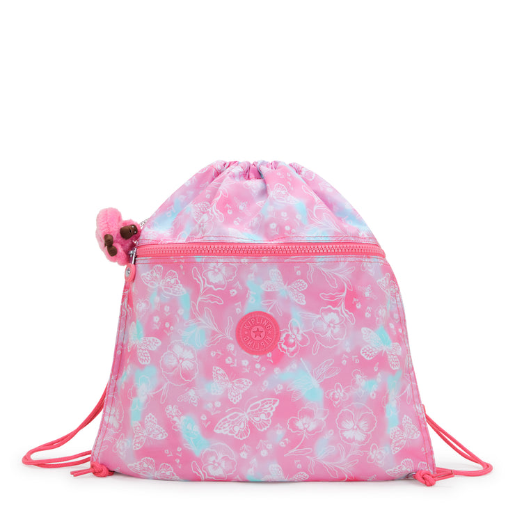 KIPLING Medium backpack (with drawstring) Female Garden Clouds Supertaboo