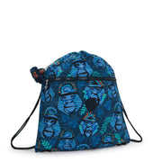 KIPLING Medium backpack (with drawstring) Unisex Blue Monkey Fun Supertaboo  -  I5637-8HJ