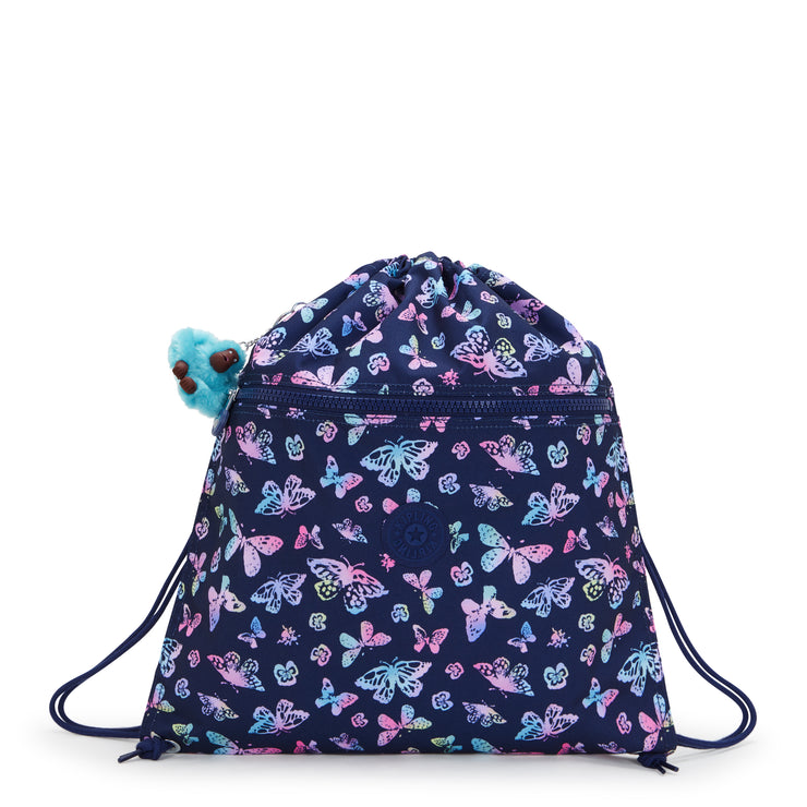 KIPLING Medium backpack with drawstring Female Butterfly Fun Superta