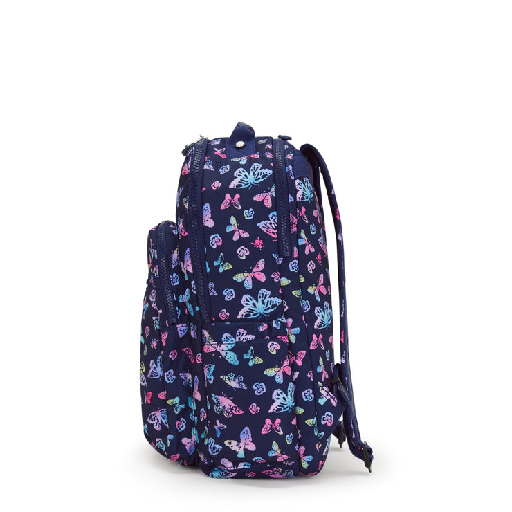 KIPLING Large backpack (with laptop compartment) Female Butterfly Fun Seoul Lap