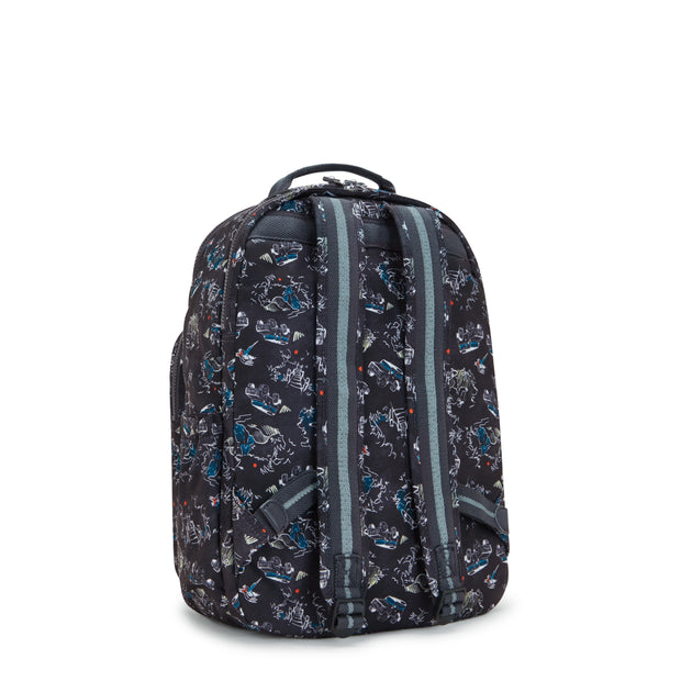 KIPLING Large backpack (with laptop compartment) Unisex Jungle Fun Race Seoul Lap  -  I5816-TJ3