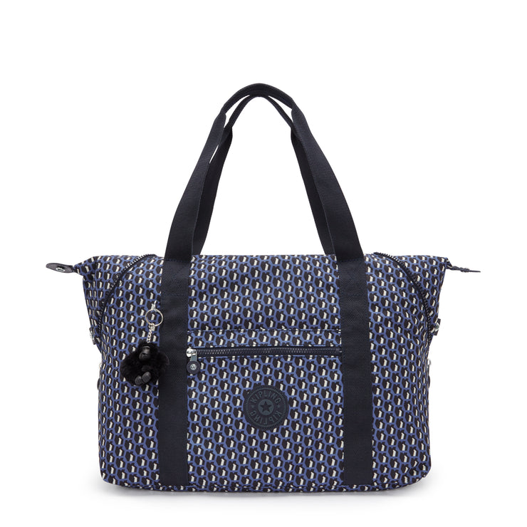 حقيبة حمل كبيرة ثلاثية الأبعاد ثلاثية الأبعاد للإناث KIPLING K K Art Blue M I6004-4JS