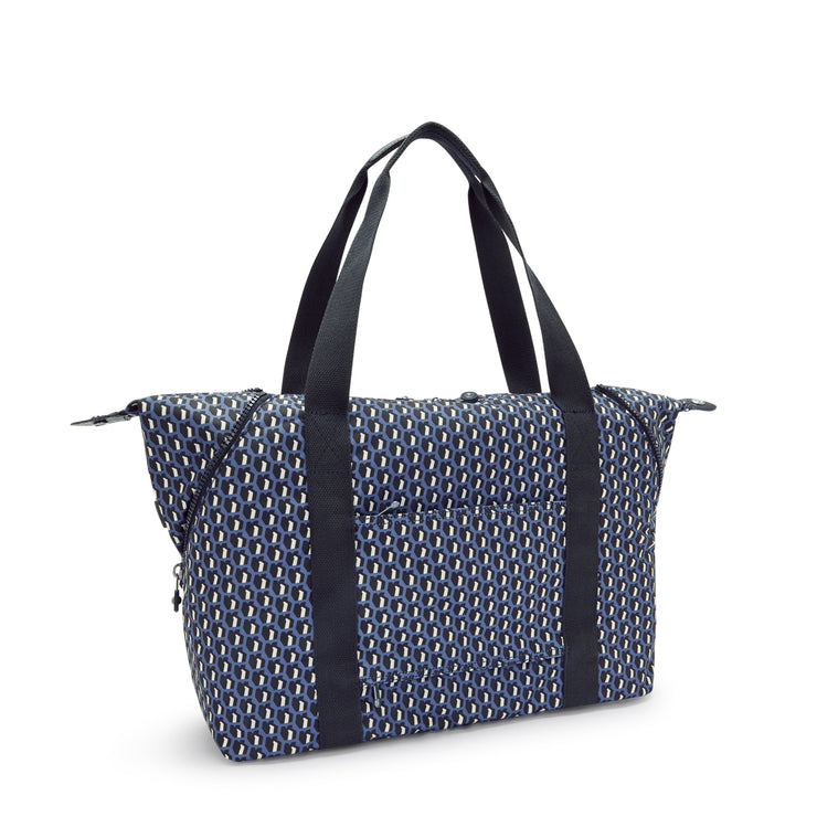 حقيبة حمل كبيرة ثلاثية الأبعاد ثلاثية الأبعاد للإناث KIPLING K K Art Blue M I6004-4JS