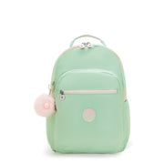 KIPLING Large backpack (with laptop compartment) Female Soft Green Met Seoul Lap