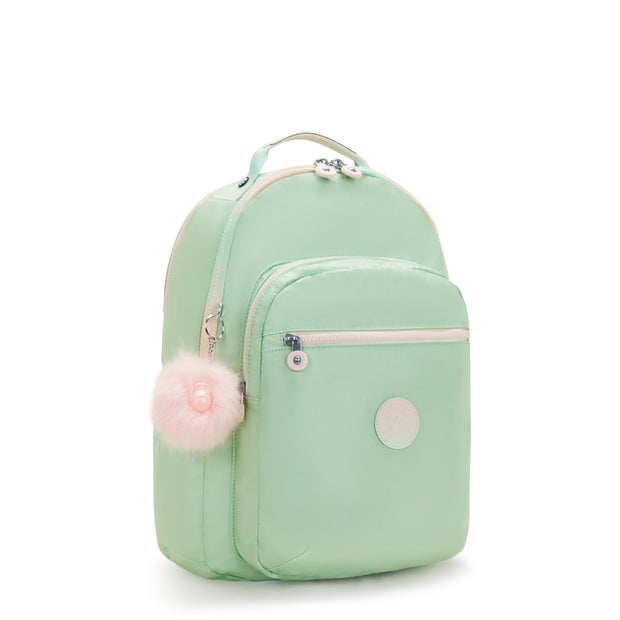 KIPLING Large backpack (with laptop compartment) Female Soft Green Met Seoul Lap  -  I7135-5KY