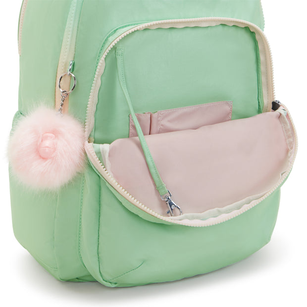 KIPLING Large backpack (with laptop compartment) Female Soft Green Met Seoul Lap  -  I7135-5KY