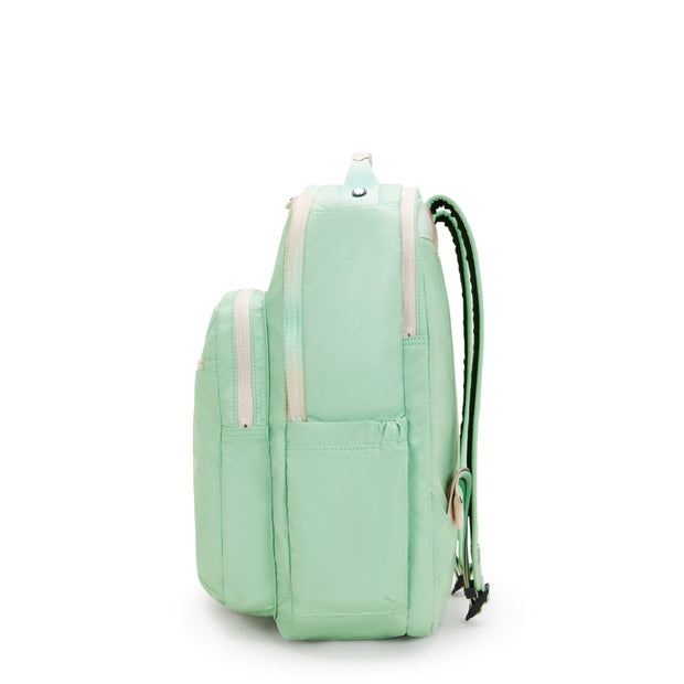 KIPLING Large backpack (with laptop compartment) Female Soft Green Met Seoul Lap  -  I7135-5KY