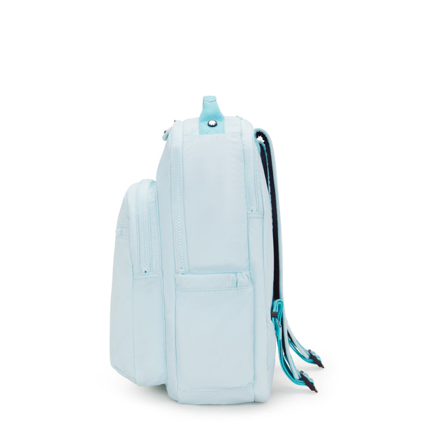 KIPLING Large backpack (with laptop compartment) Female Blue Sky Metallic Seoul Lap I7135-5MB