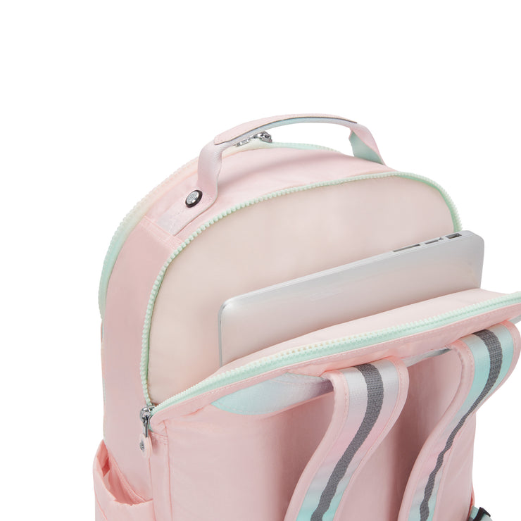 KIPLING Large backpack (with laptop compartment) Female Blush Metallic Seoul Lap