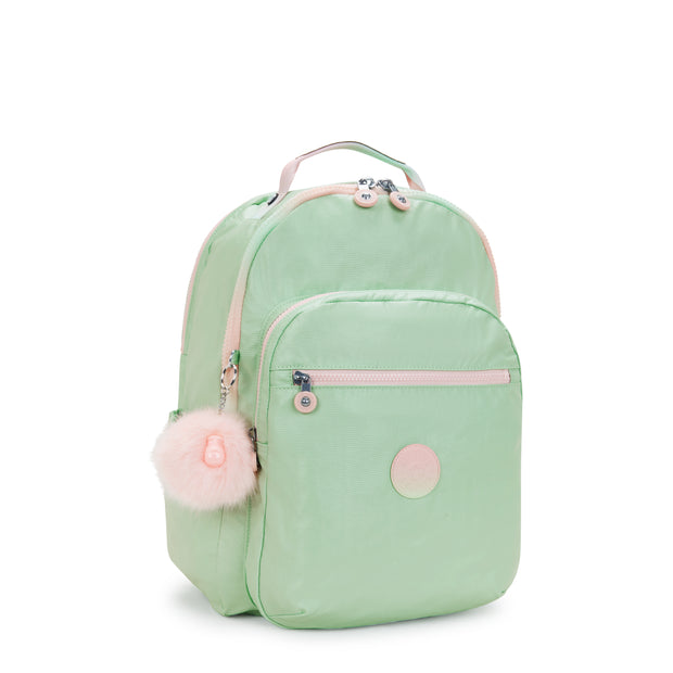 KIPLING Large Backpack with Separate Laptop Compartment Female Soft Green Met Seoul College  -  I7547-5KY