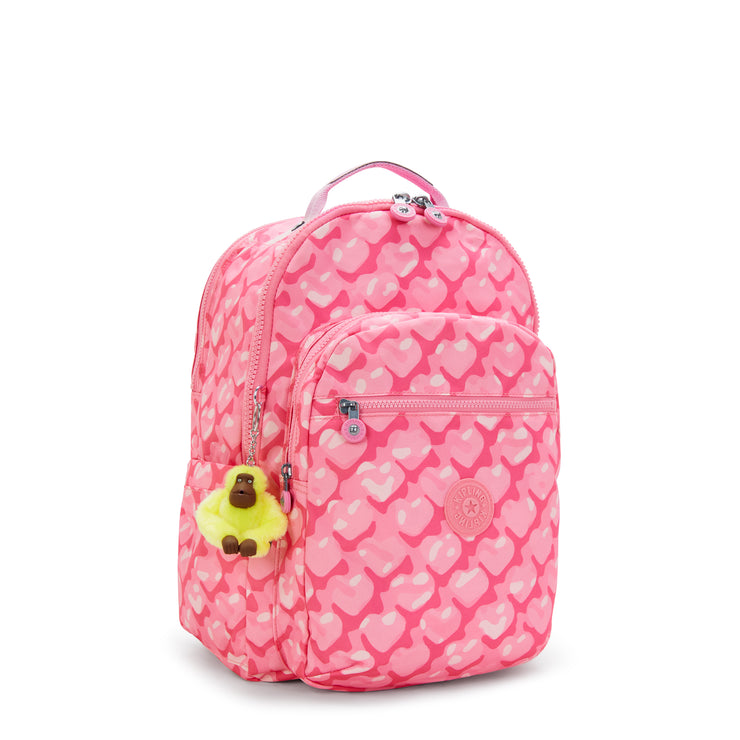 KIPLING Large backpack (with laptop compartment) Female Adorable Hearts Seoul College I7973-1NB