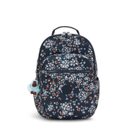 KIPLING Large backpack (with laptop compartment) Female Flower Field Seoul College I7973-5GB