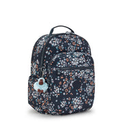 KIPLING Large backpack (with laptop compartment) Female Flower Field Seoul College I7973-5GB