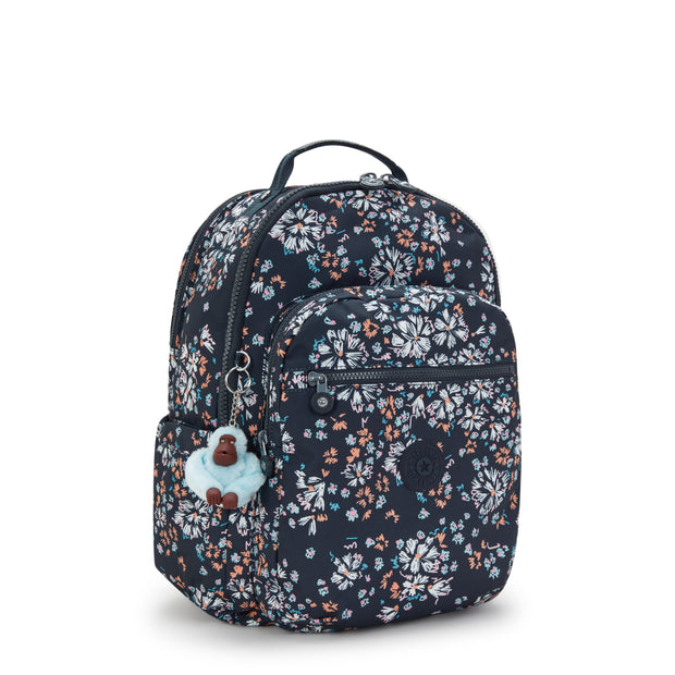 KIPLING Large backpack (with laptop compartment) Female Flower Field Seoul College I7973-5GB