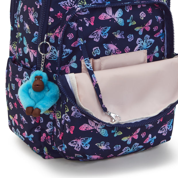 KIPLING Large Backpack with Separate Laptop Compartment Female Butterfly Fun Seoul College  -  I7973-F5K