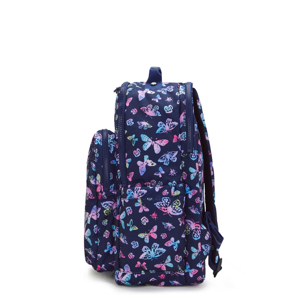 KIPLING Large Backpack with Separate Laptop Compartment Female Butterfly Fun Seoul College  -  I7973-F5K