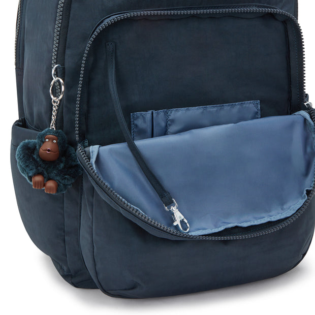 KIPLING Large Backpack with Separate Laptop Compartment Unisex True Blue Tonal Seoul College  -  I7974-4DX