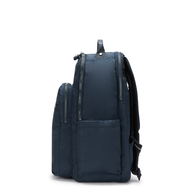 KIPLING Large Backpack with Separate Laptop Compartment Unisex True Blue Tonal Seoul College  -  I7974-4DX