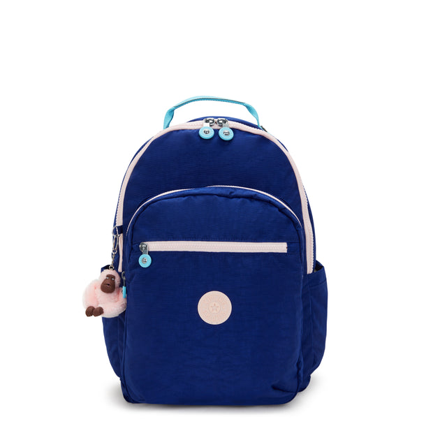 KIPLING Large Backpack with Separate Laptop Compartment Female Solar Navy C Seoul College