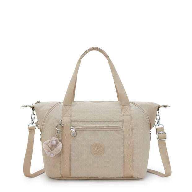 KIPLING Medium tote (with removable shoulderstrap) Female Signature Beige Embossed Art 21091-96A