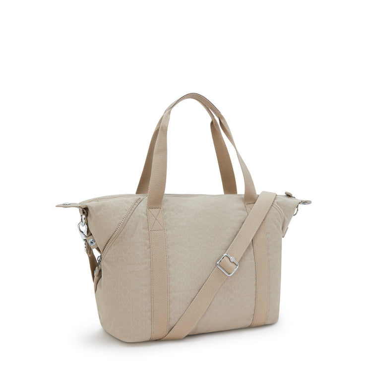 KIPLING Medium tote (with removable shoulderstrap) Female Signature Beige Embossed Art 21091-96A