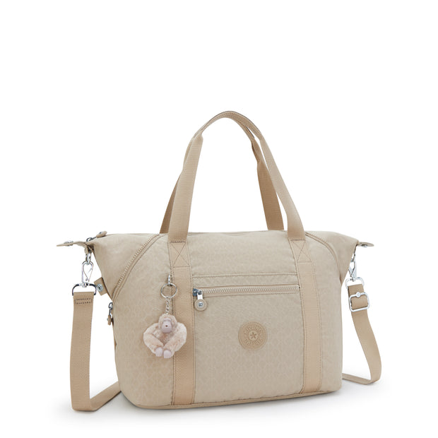 KIPLING Medium tote (with removable shoulderstrap) Female Signature Beige Embossed Art 21091-96A