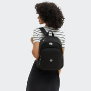 KIPLING Medium Backpack Female Black Sign Jq Delia I3149-Y12