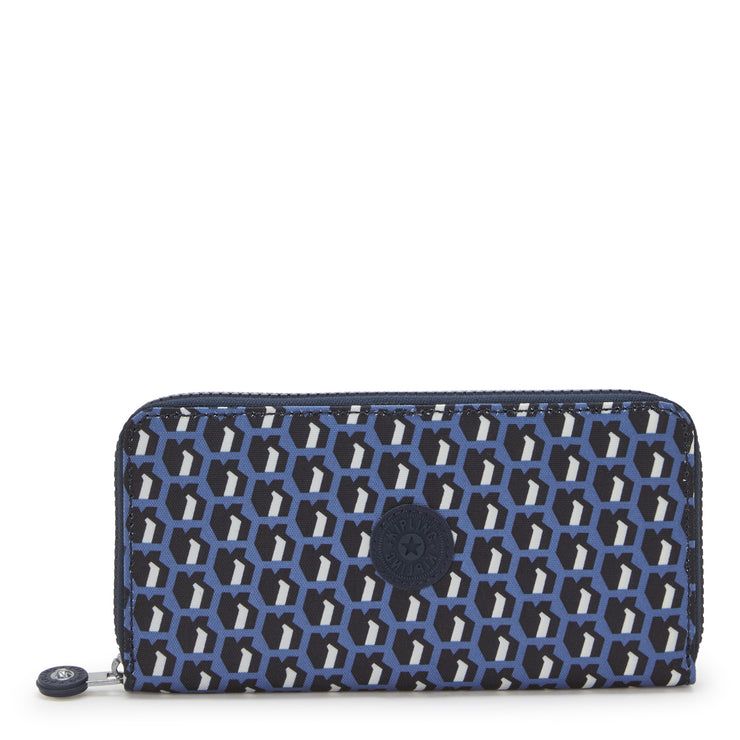 KIPLING Large wallet Female 3D K Blue Money World I3285-4JS