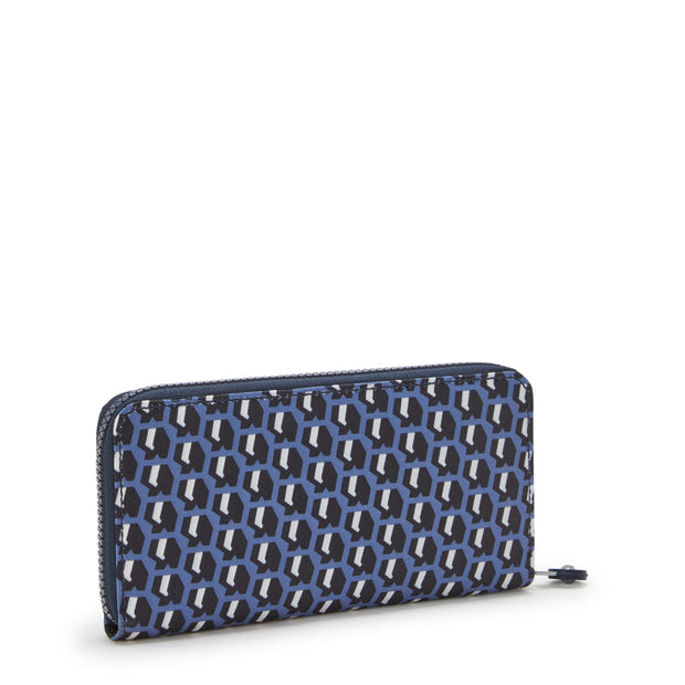 KIPLING Large wallet Female 3D K Blue Money World I3285-4JS