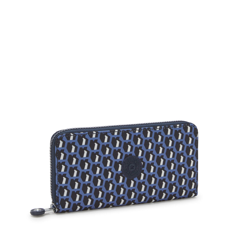 KIPLING Large wallet Female 3D K Blue Money World I3285-4JS