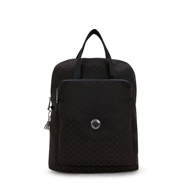 KIPLING Medium backpack (with laptop compartment) Female Black Sign Jq Kazuki I3507-Y12