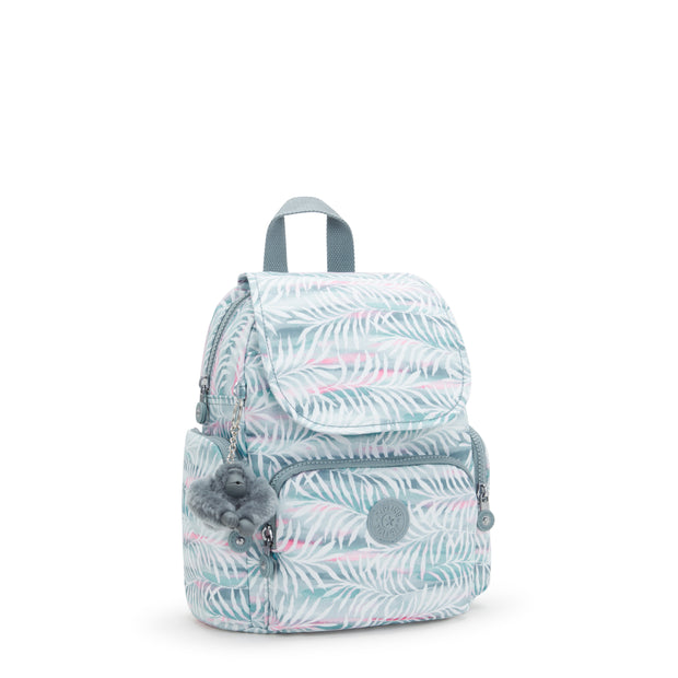 KIPLING Small backpack Female Palmtree Leaves City Zip Mini I3735-3QN