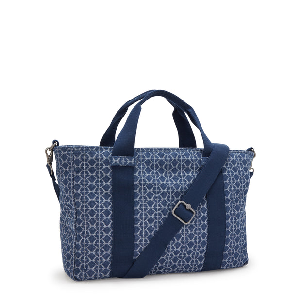 KIPLING Small Tote with Zipped Closure Female Signature Denim Ritta S I3921-7PF