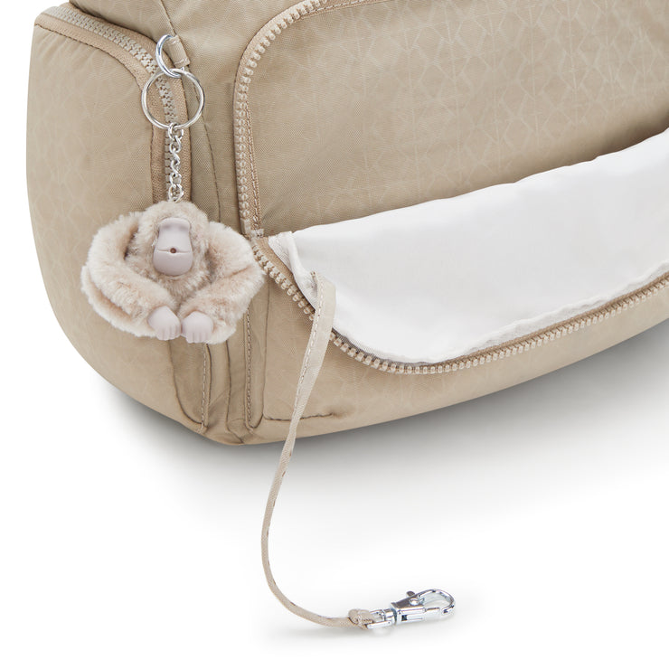 KIPLING Large crossbody Female Signature Beige Embossed Gabb I3945-96A