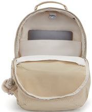 KIPLING Large Backpack Female Signature Beige Embossed Seoul I4034-96A