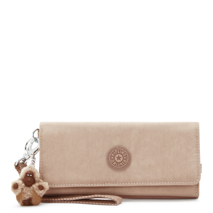 KIPLING Large Wallet (With Wristlet) Female Light Clay Sand Rubi I4085-8MC