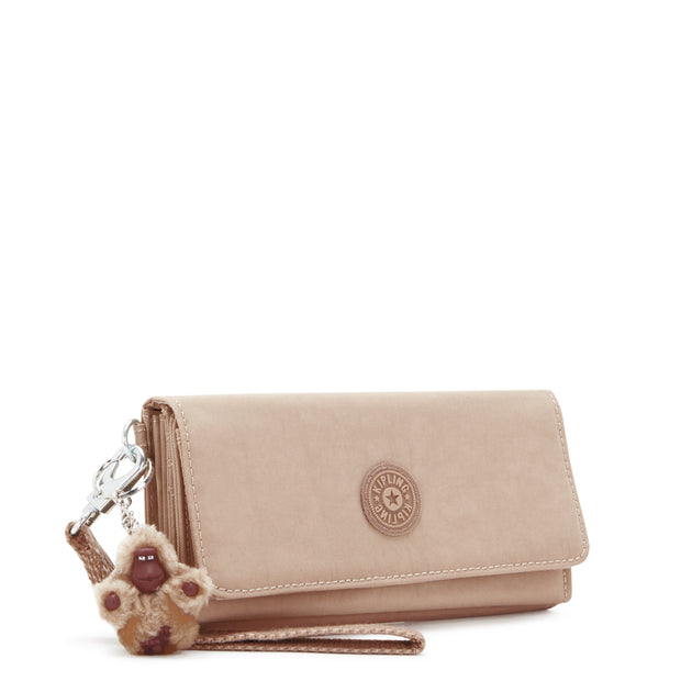 KIPLING Large Wallet (With Wristlet) Female Light Clay Sand Rubi I4085-8MC