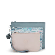 KIPLING 3 large pouches (with removable wristlet) Unisex Relaxed Grey Iaka L Wristlet I4219-3NL