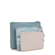 KIPLING 3 large pouches (with removable wristlet) Unisex Relaxed Grey Iaka L Wristlet I4219-3NL