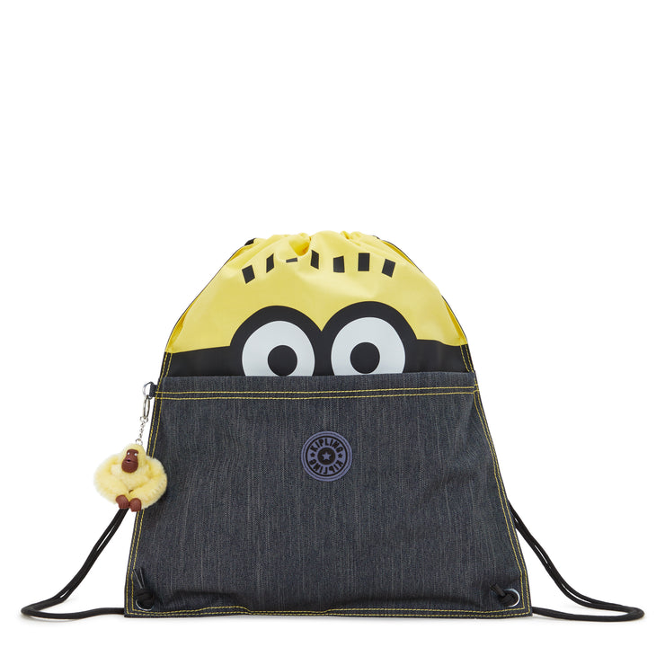 KIPLING Medium backpack (with drawstring) Unisex Minion Jeans Bl Supertaboo