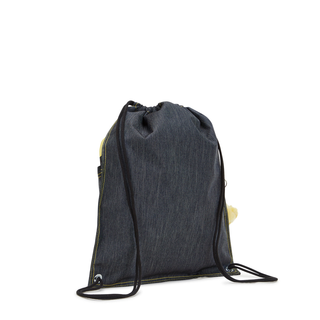 Kipling Medium Backpack With Drawstring Unisex Minion Jeans Bl Super